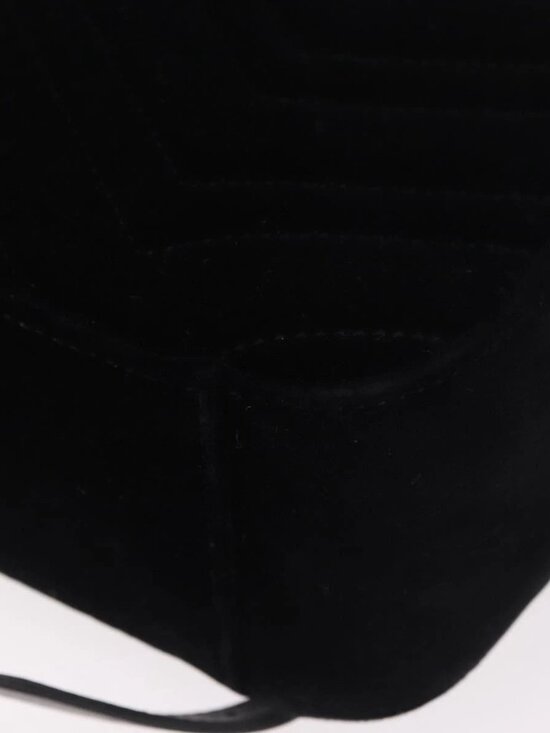 GUCCI GG Marmont Backpack Velor Black Gold 524568 Auth main image 7